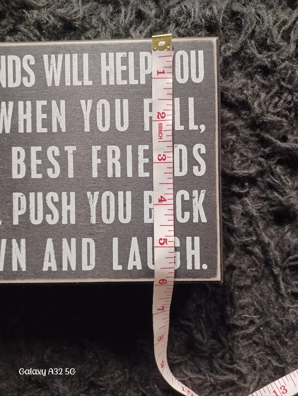 Primitives by Kathy Black and White Wooden Friendship Quote Wall Plaque